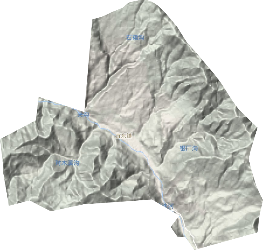 宜東鎮(zhèn)地形圖