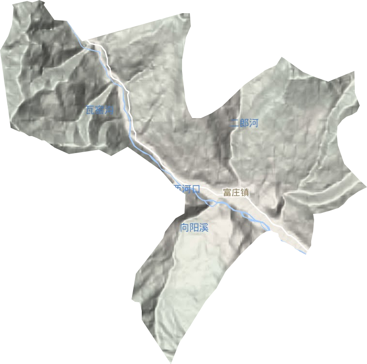 富莊鎮地形圖