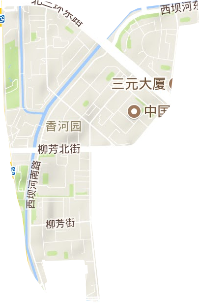 香河園街道地形圖