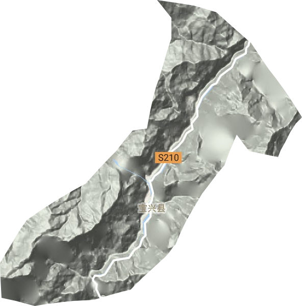 穆坪鎮地形圖