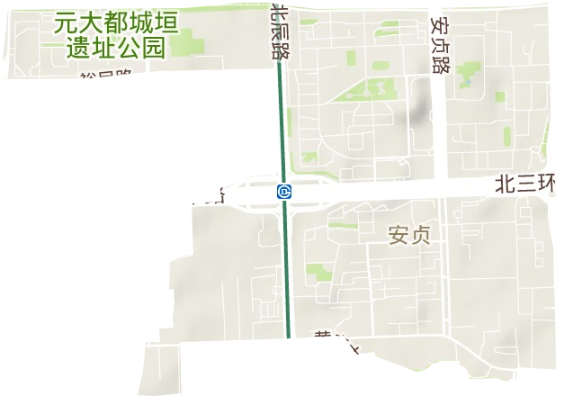 安貞街道地形圖