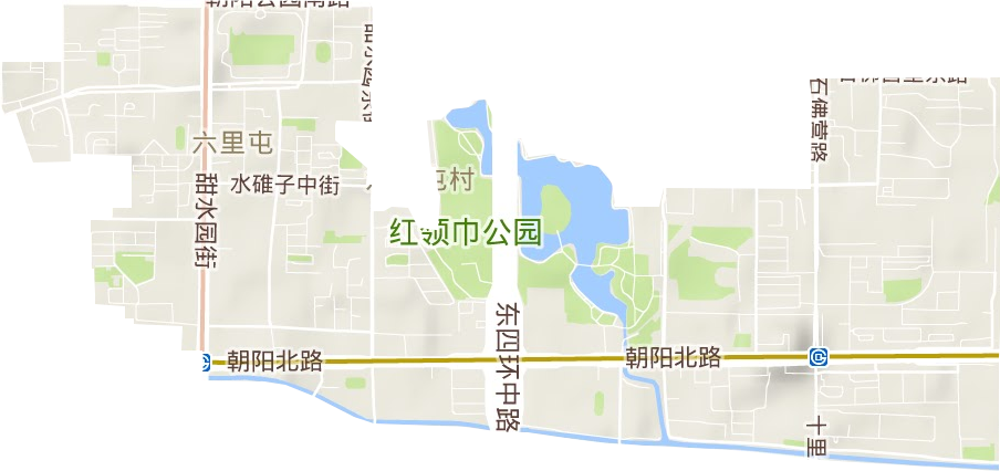 六里屯街道地形圖