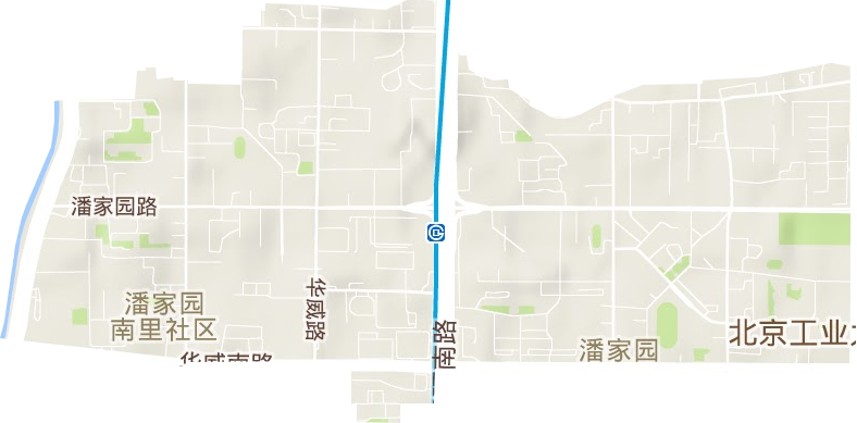 潘家園街道地形圖