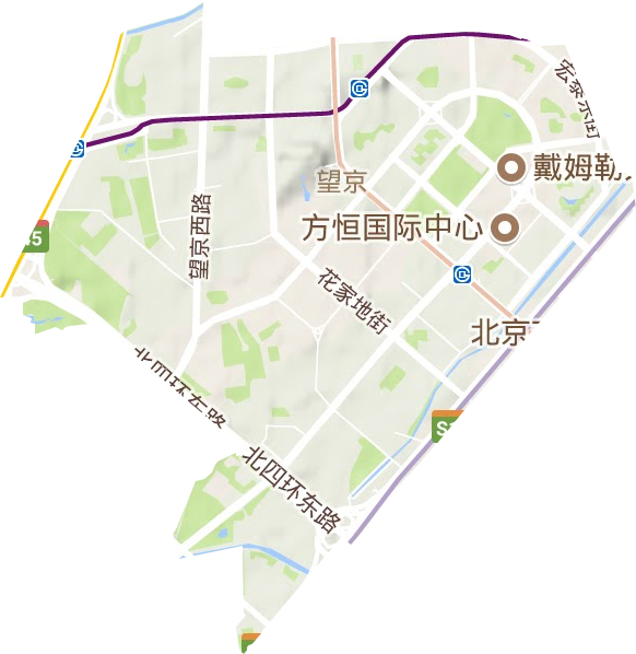 望京街道地形圖