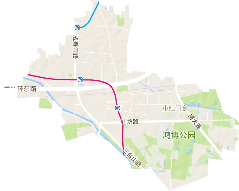 小紅門地區辦事處地形圖