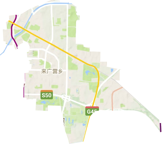 來廣營地區辦事處地形圖