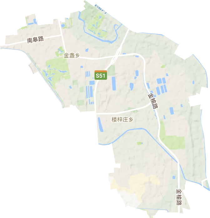 金盞地區(qū)辦事處地形圖