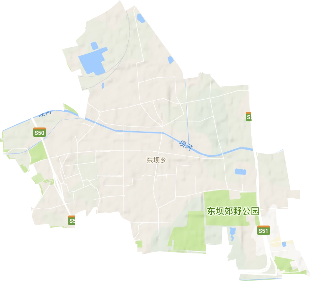 東壩地區辦事處地形圖