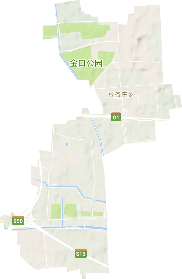 豆各莊地區(qū)辦事處地形圖