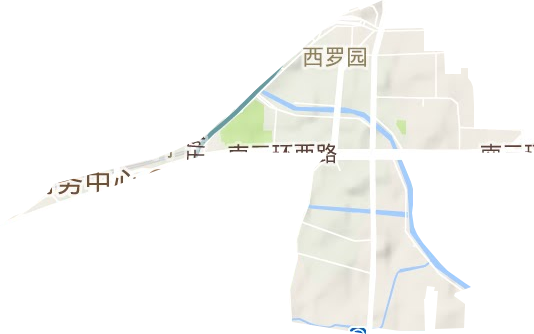 西羅園街道地形圖