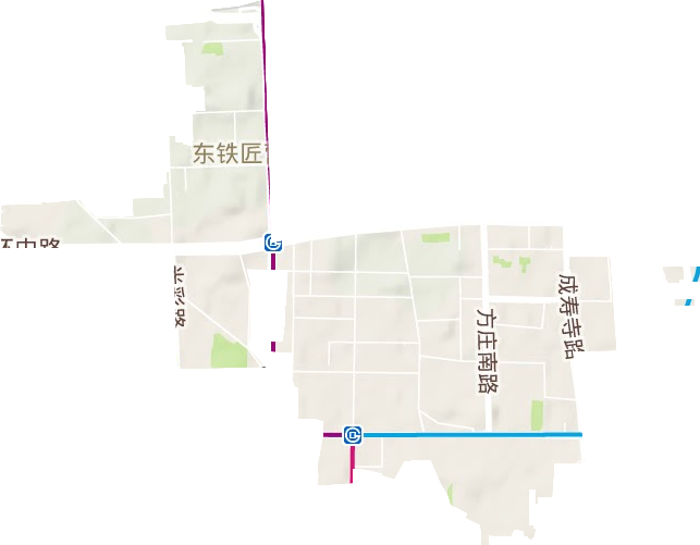 東鐵匠營街道地形圖