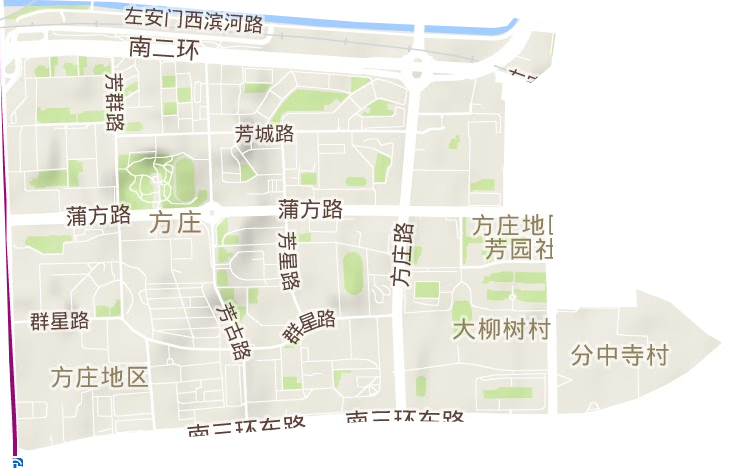 方莊地區辦事處地形圖