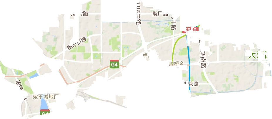 盧溝橋地區(qū)辦事處地形圖