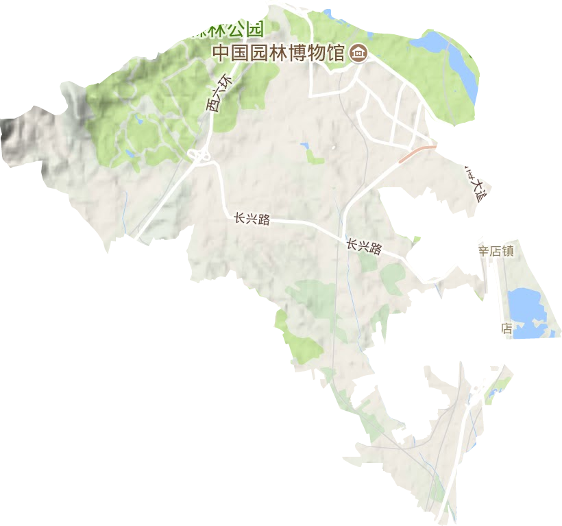 長辛店鎮地形圖