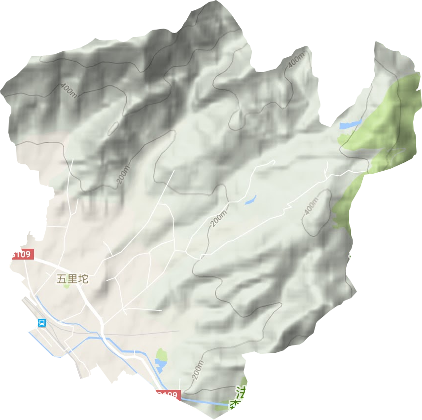 五里坨街道地形圖