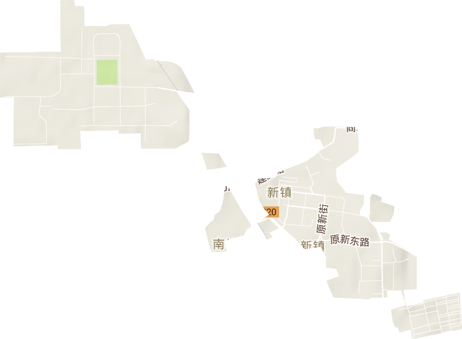 新鎮街道地形圖