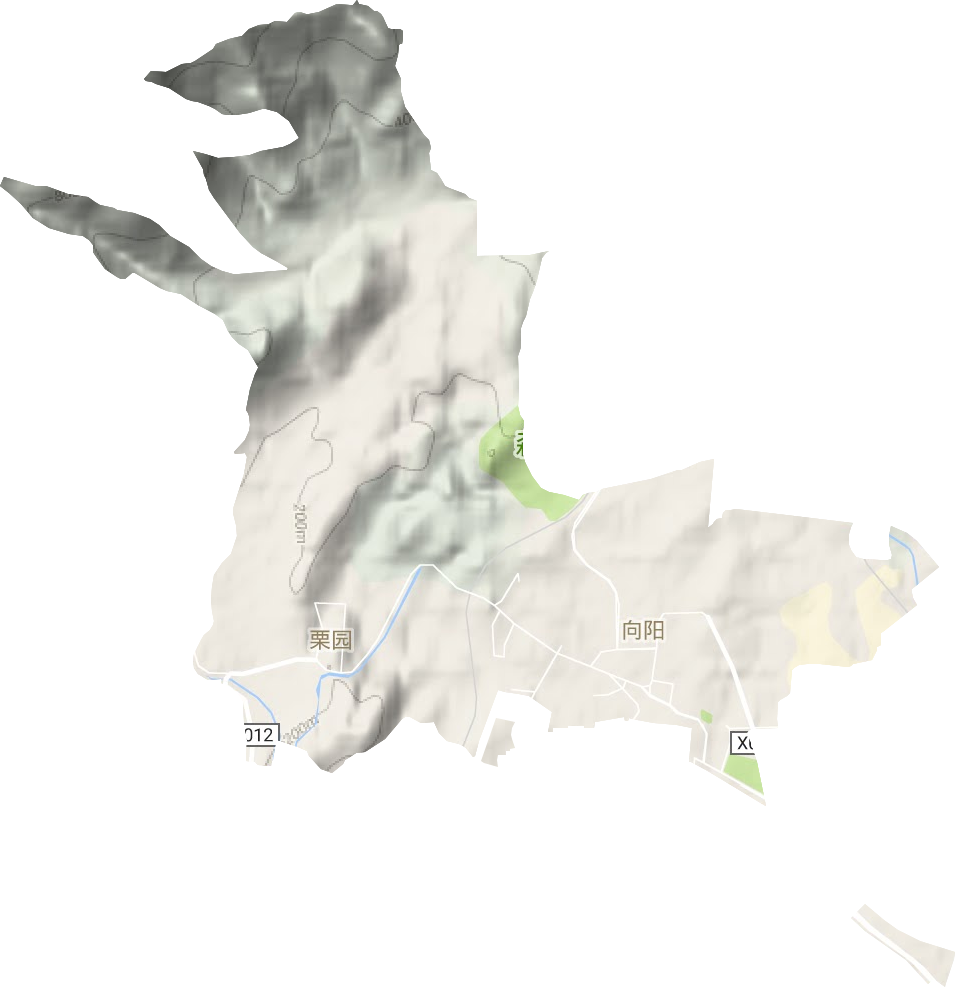 向陽街道地形圖