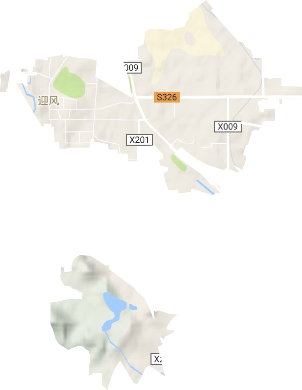 迎風街道地形圖
