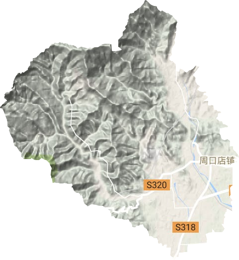 周口店地區辦事處地形圖