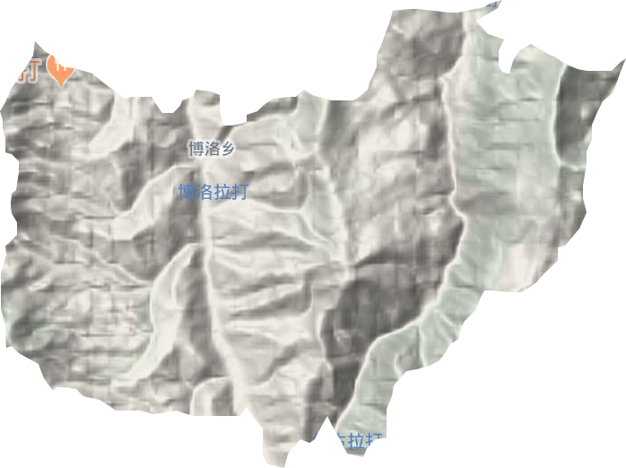 博洛鄉(xiāng)地形圖