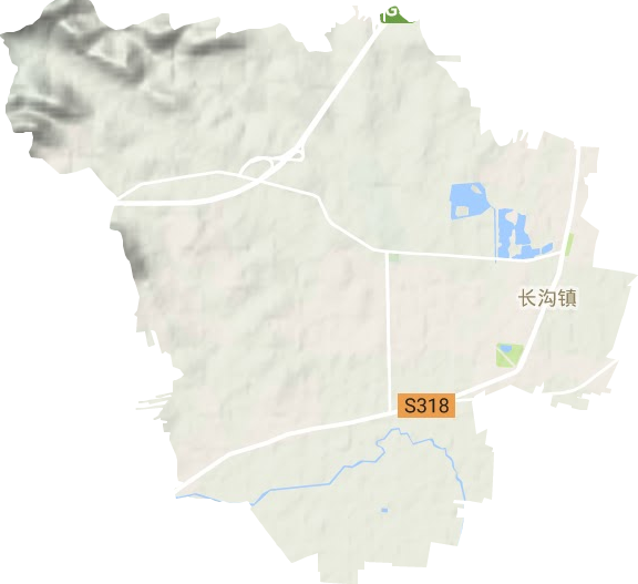 長溝鎮地形圖