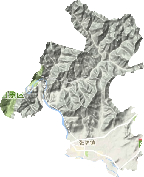 張坊鎮地形圖