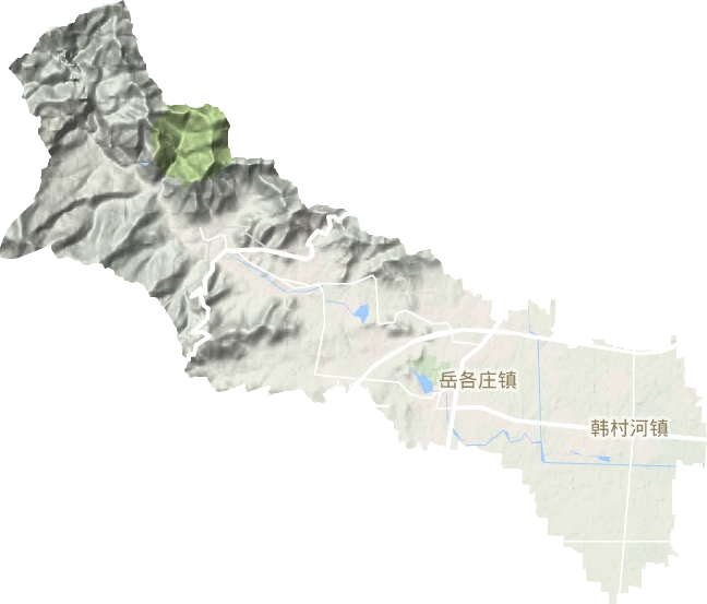 韓村河鎮地形圖