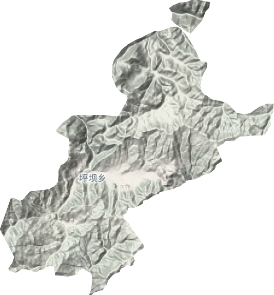 坪壩鄉地形圖