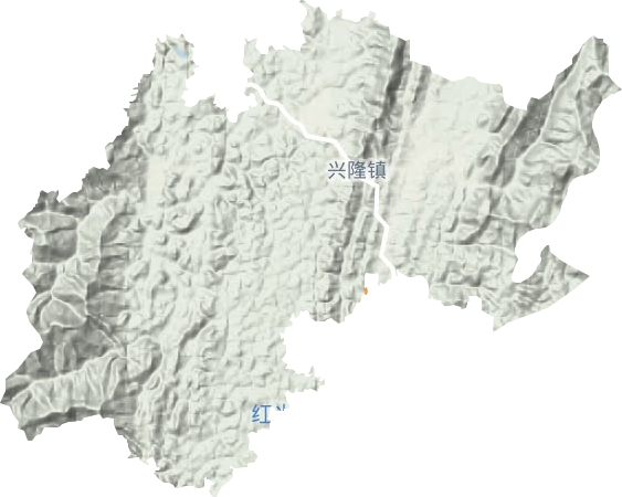 興隆鎮(zhèn)地形圖