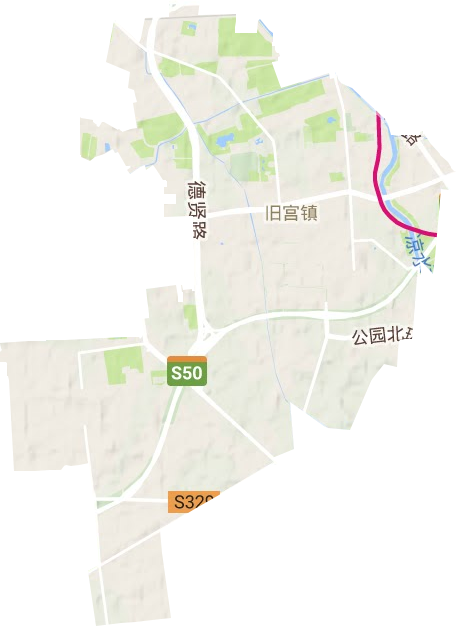 舊宮地區(qū)辦事處地形圖