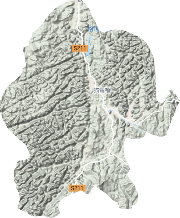 貓營鎮地形圖