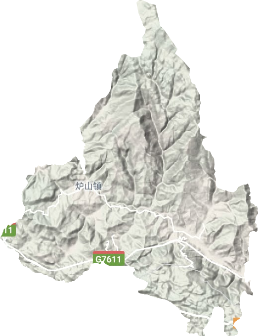 爐山鎮地形圖