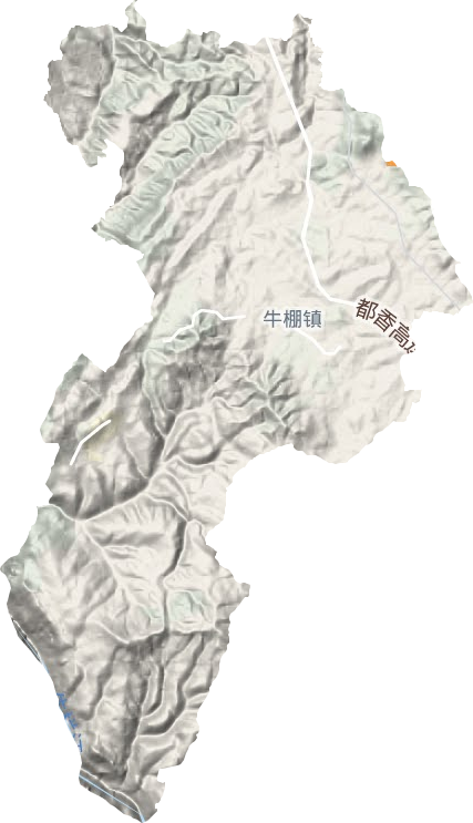 牛棚鎮(zhèn)地形圖