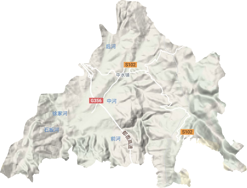 中水鎮地形圖