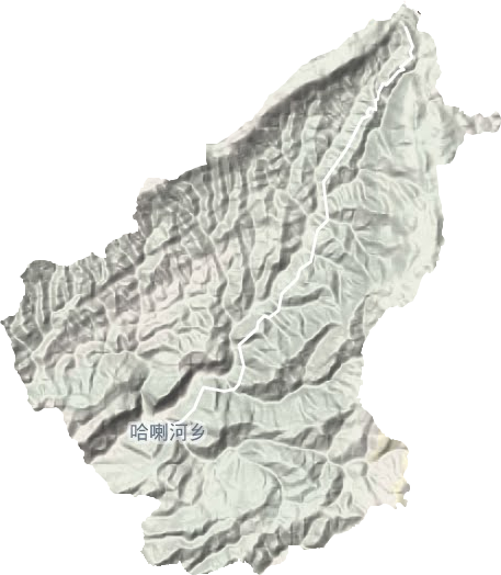 哈喇河鄉(xiāng)地形圖