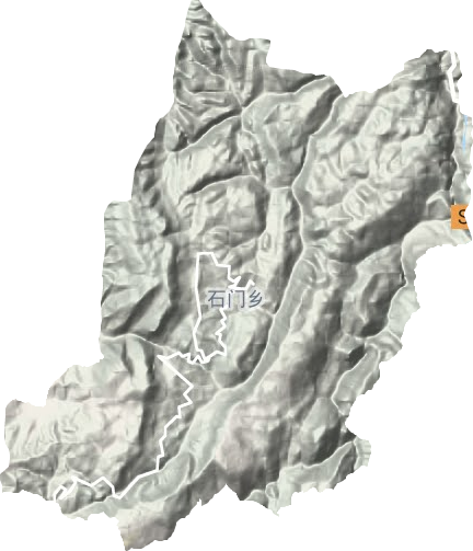 石門鄉(xiāng)地形圖