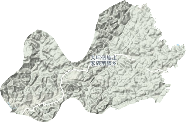 大坪鄉(xiāng)地形圖