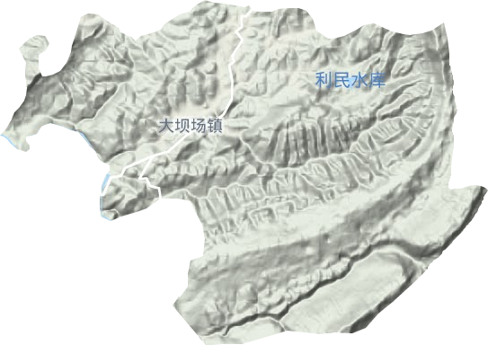 大壩場鎮地形圖