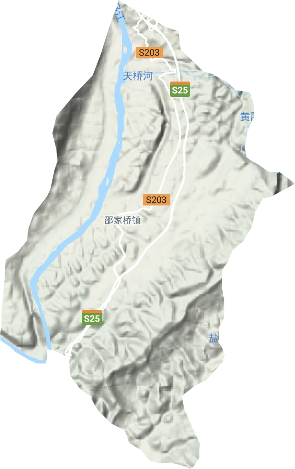 邵家橋鎮地形圖