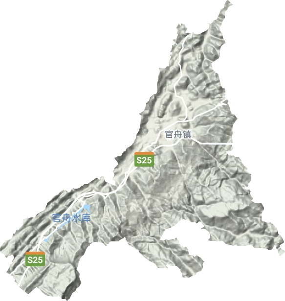 官舟鎮(zhèn)地形圖
