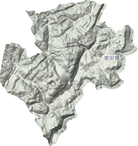 客田鎮(zhèn)地形圖