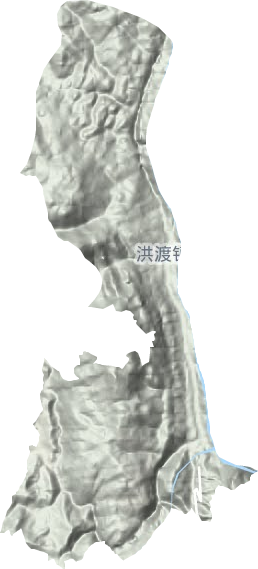 洪渡鎮地形圖