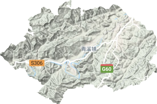 青溪鎮地形圖