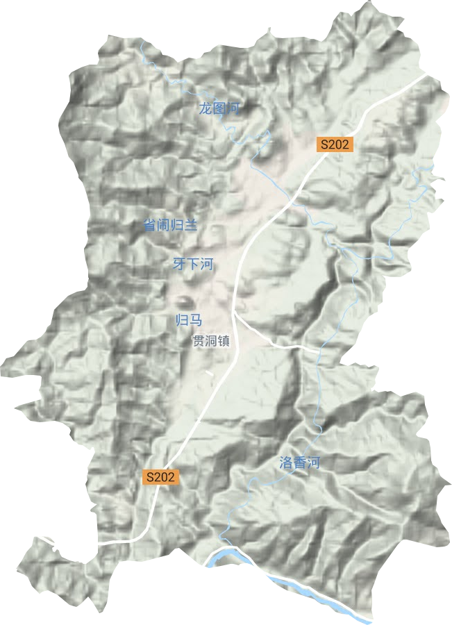 貫洞鎮地形圖
