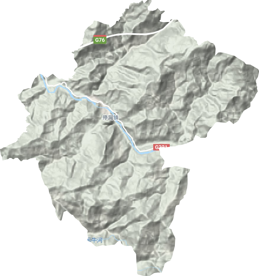 停洞鎮地形圖