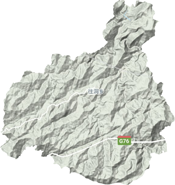 往洞鎮地形圖