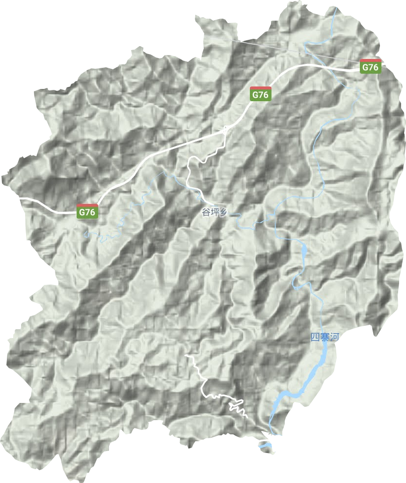 谷坪鄉地形圖