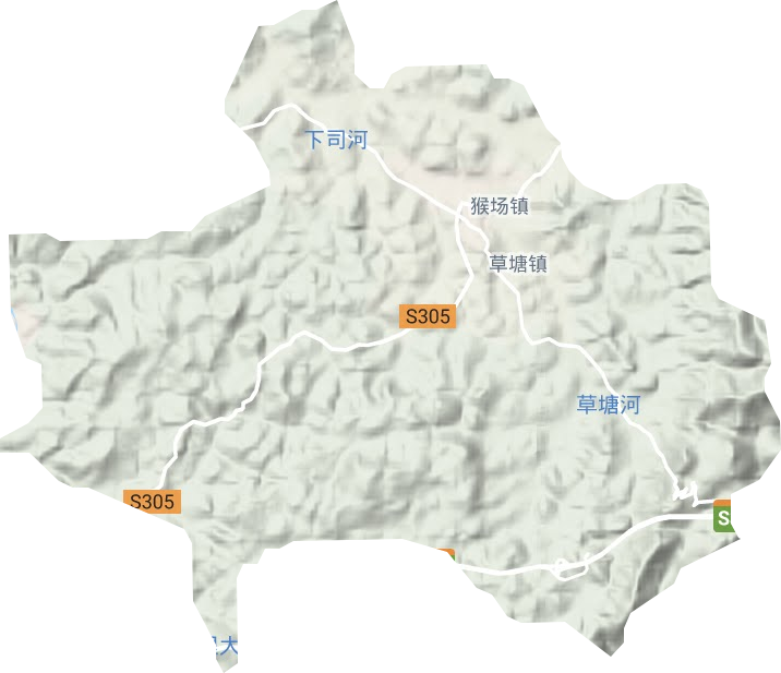 草塘鎮地形圖