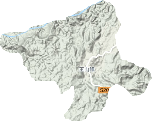 玉山鎮(zhèn)地形圖