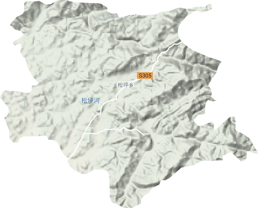 松坪鄉地形圖